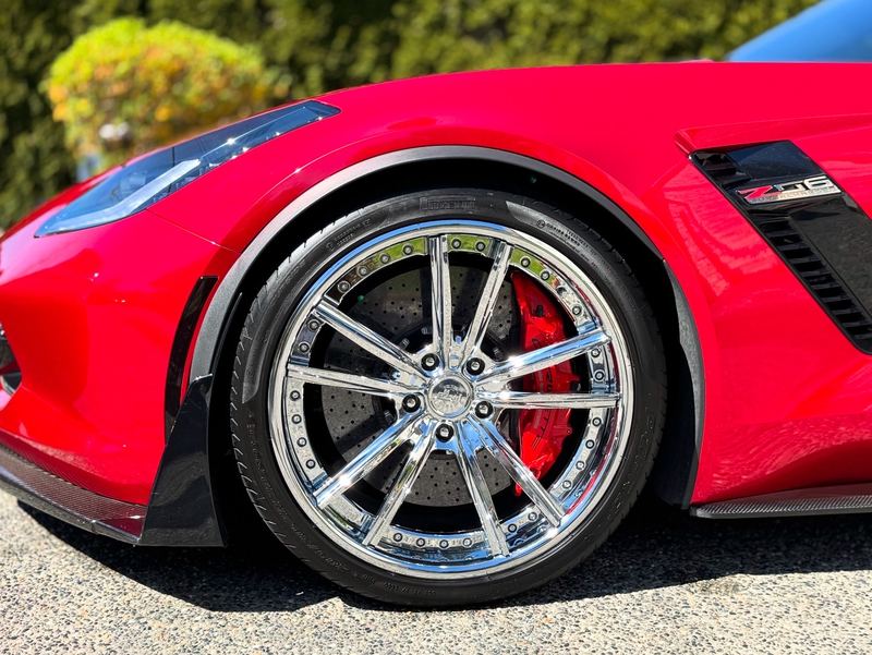 Corvette Z06 wheel after a full exterior detail