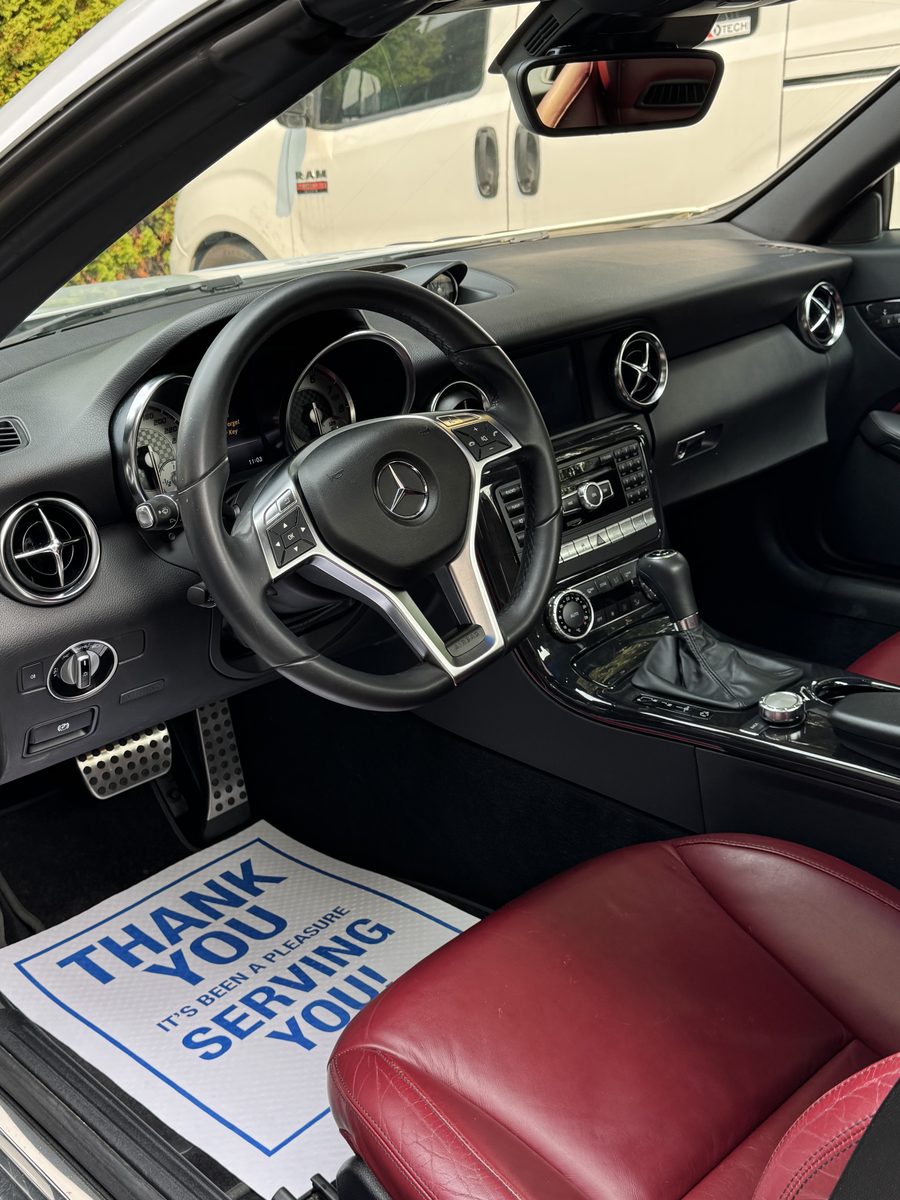 Mercedes-Benz SLK red leather interior after a Basic Interior Detail
