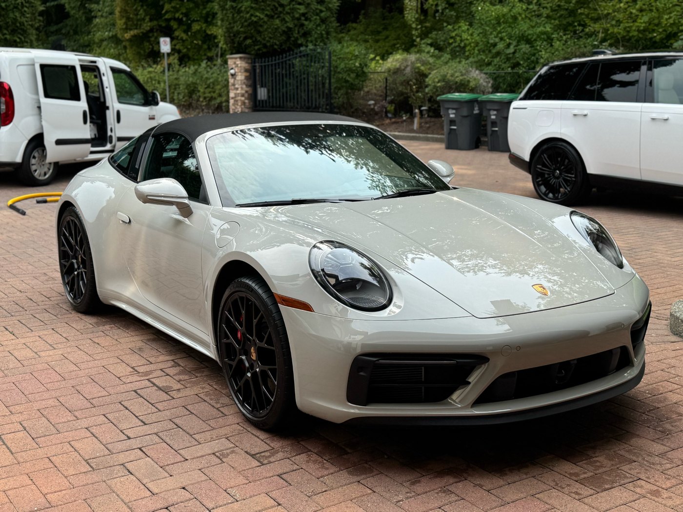Porsche 911 Targa GTS with tinted glass after window tinting